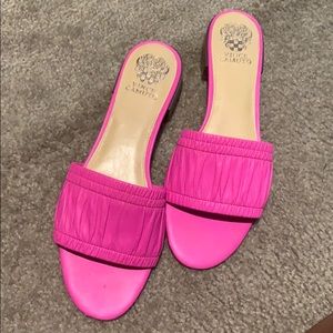 Vince Camuto Leather Nanita Ruched Band Sandals